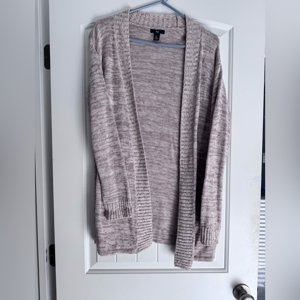 GAP Women's Light Creme/Tan Open Cardigan